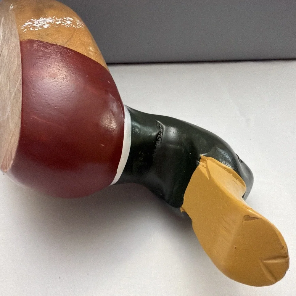 Vintage Carved large Wooden Mallard Duck Decoy‎ Decorative Hand Painted 14